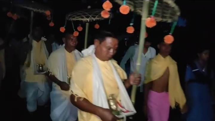 চৌদ্দ দেবতার স্নান যাত্রার মধ্যদিয়ে সূচনা খার্চি পূজার