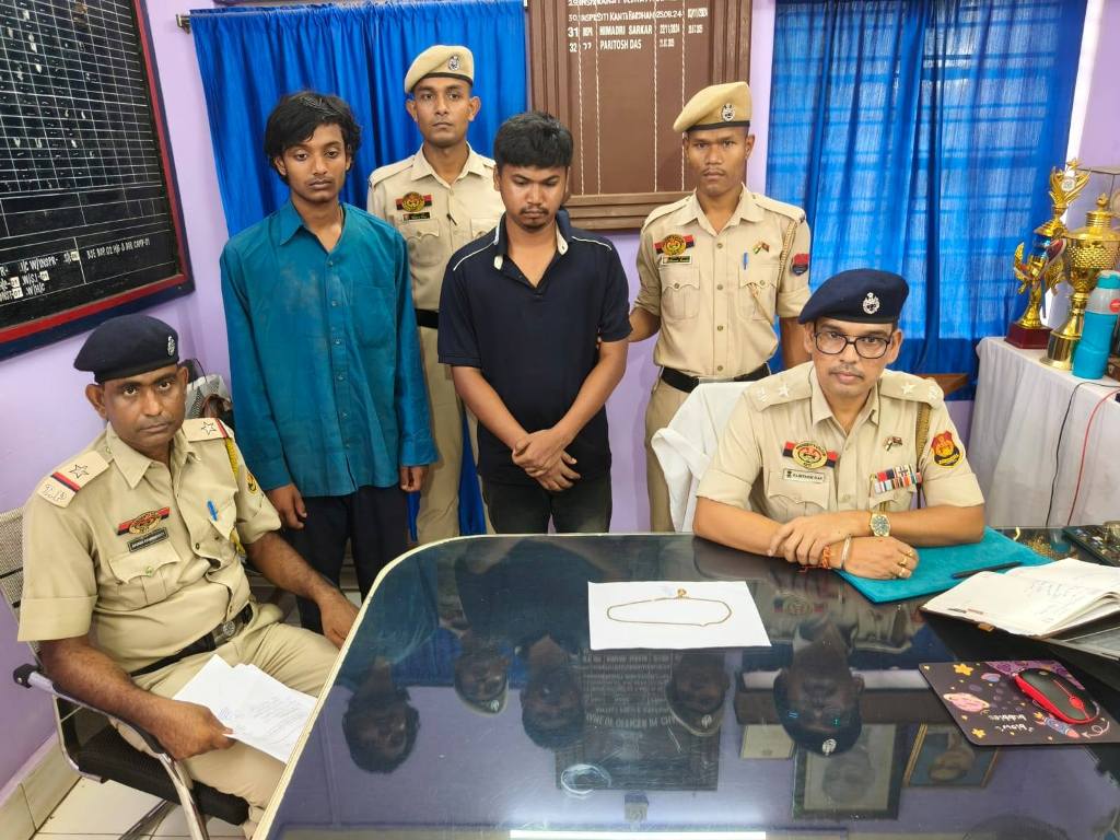স্বর্ণের চেইন ছিনতাই কাণ্ডে গ্রেফতার দুই যুবক 