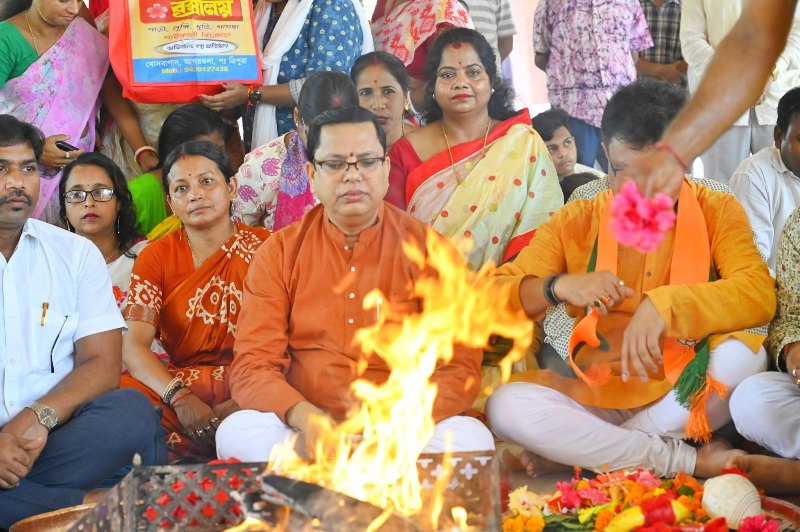 ১২ বছর পূর্তিতে বিশেষ যজ্ঞ ও পূজা ইন্দ্রনগর কালীবাড়িতে 